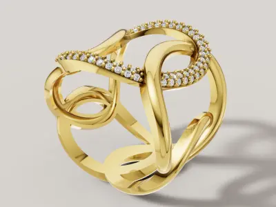 Women Ring 3D print model C 92 3D print model