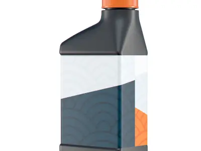 Motor Oil Bottle 8 oz 3D model