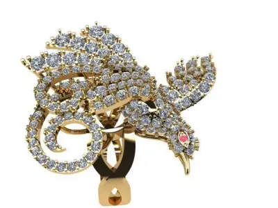 Hamsa Ring 3D print model