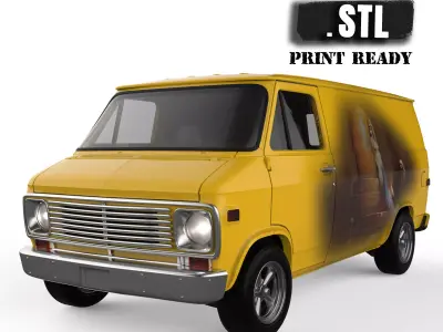 Retro American Van G10  gen3 shorty 3d printing car STL file 3D print model