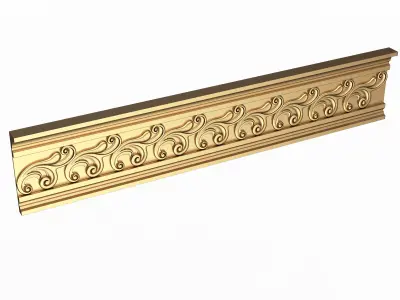 Cornice Decoration Molding 011 Low-poly 3D model