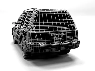SUBARU FORESTER 2001 LOWPOLY Low-poly 3D model
