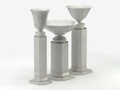 Sculpture 54 Pedestals 3D model