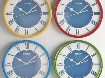 wall clock 52 3D model purchase