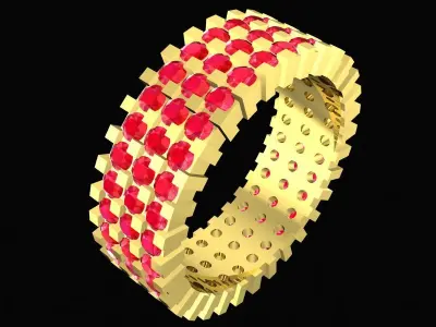 Luxury Diamond Band Ring For women 4079 3D print model