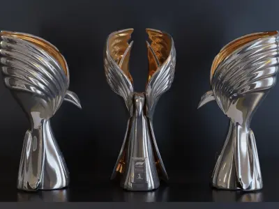 F1 Trophy - Abu Dhabi GP Trophy Low-poly 3D model