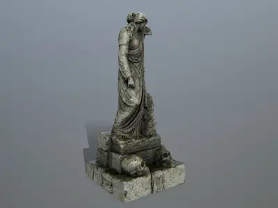statue 5 Low-poly 3D model