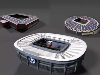 Realistic Stadium Pack  Low-poly 3D model