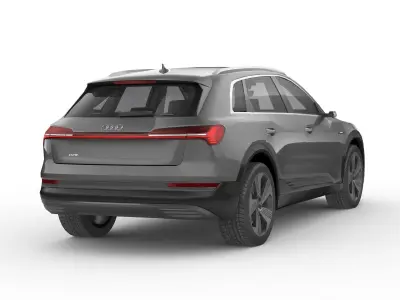 Audi E-Tron 2020 LOW POLY Low-poly 3D model