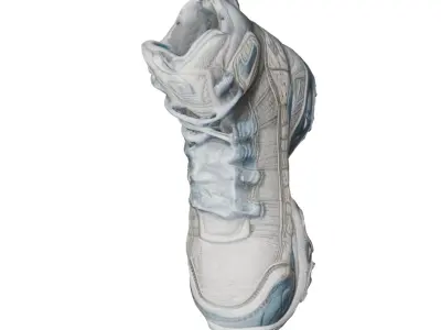 Urban white sneaker Free low-poly 3D model