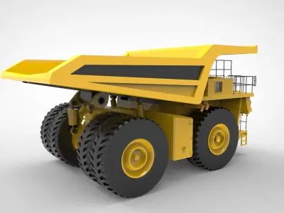 Komatsu mining dump truck 3D model