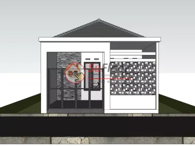House 6x15m code 509 - Sketchup 3D model 3D model 3D model