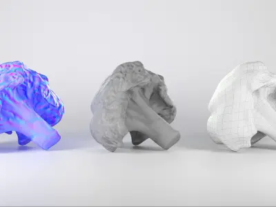 Bunch of broccoli 28 Low-poly 3D model