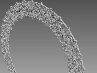 Round Rosette 3D model buy