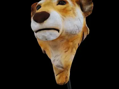 Figurine Lion Head 3D model