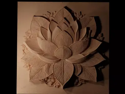 Lotus CNC 3d Print High Relief Sand Casting 3D print model