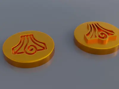 Avatar Elemental Symbols Pack 2 3D print model