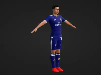 Cristiano Ronaldo - Real Madrid Low-poly 3D model