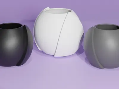 3D Printed Minimalist Flower Pots  3D print model