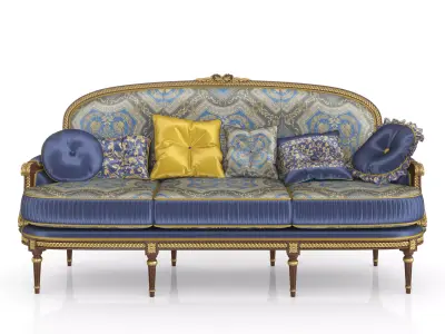 Refined venetian sofa by Modenese 3D model
