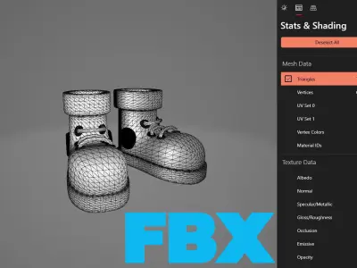 Sneakers cute cartoon Free 3D model