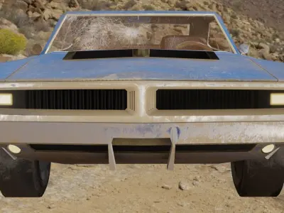 Dodge Charger 1969 Low-poly 3D model by pushgunoverheat