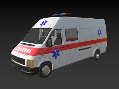 Ambulance Equipped Emergency Vehicle 3D model