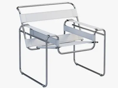 Wassily Chair by Marcel Breuer 4 options 3D model