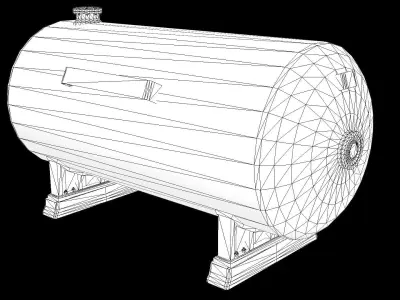 Gas Tank PBR Low-poly 3D model