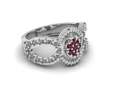 Luxury wedding Diamond ring 3d Printable Model 3D print model