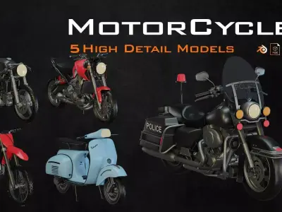 5 Motorcycle  3D model