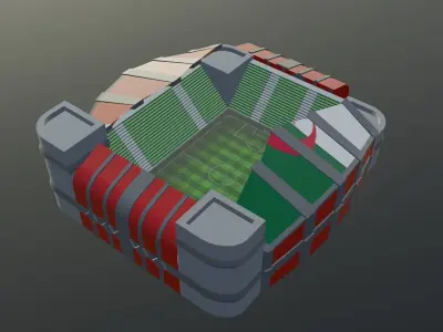 Football Stadium - Algeria Low-poly 3D model