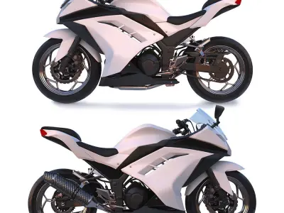 motorcycle kawazaki 3D model