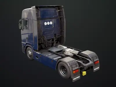 Heavy Truck Chassis 06  Interior All PBR Unity UE Textures Low-poly 3D model