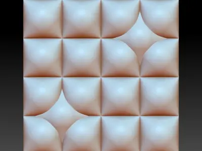 3D WALLPANEL 600MM x 600MM 3D model