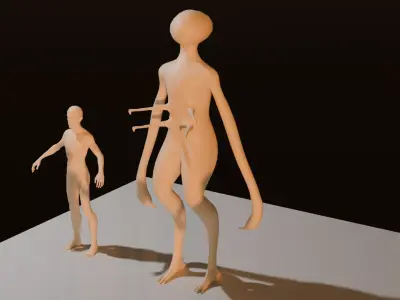 Alien Body Free low-poly 3D model