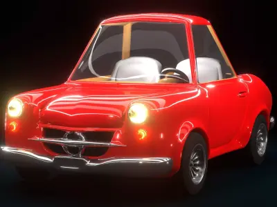 Cartoon Concept Classic Car 3D model