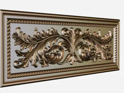 Carved decor model for cnc 13 3D model