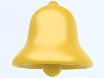 xmas bell Low-poly 3D model