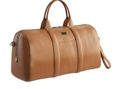 Leather Travel Bag Brown by Poltrona Frau 3D model