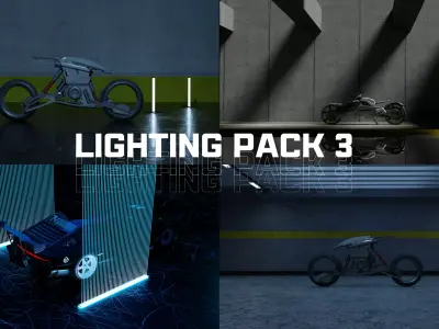 Lighting Studio Pack 3 3D Blend File Textured FBX OBJ MTL Files 3D model