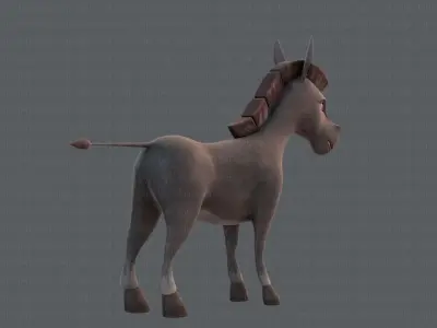 Donkey V01 Low-poly 3D model