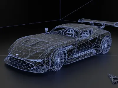 Aston Martin Vulcan Low-poly 3D model