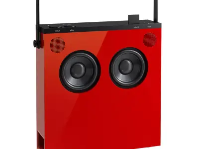 OB-4 Bluetooth Loudspeaker Red by Teenage Engineering 3D model