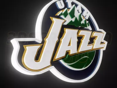 Utah Jazz logo - Cinematic - 3D print 3D model