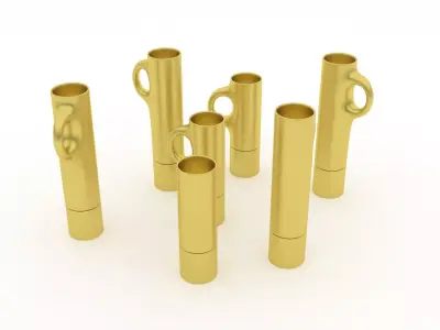 Golden Cups Decor - 3ds Max Free 3D model