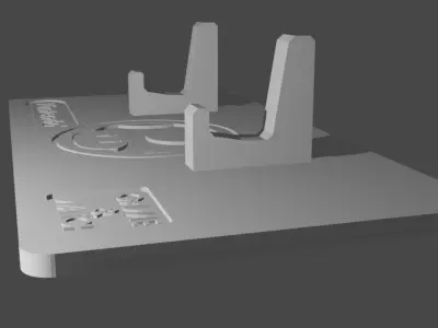 Mario Game and Watch Stand for console - Mushroom 3D model