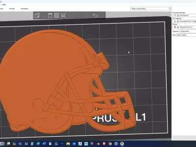Cleveland Browns logo - Cinematic - 3D print 3D model