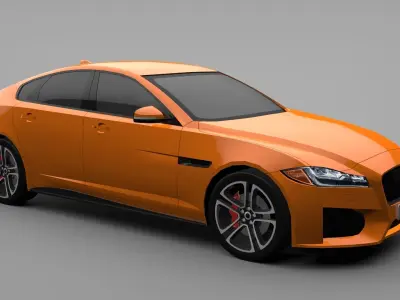 Sports Sedan Game-Ready Model Low-poly 3D model Low-poly 3D model