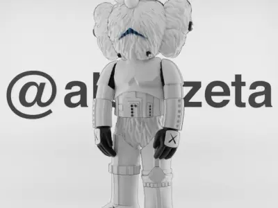 Kaws BFF Stormtrooper Textured Low-poly 3D model